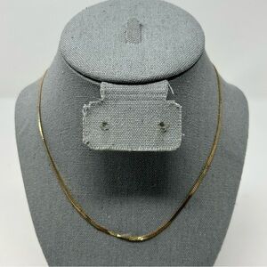 Vintage Monet Gold Tone Classic Snake Style Chain Necklace 16.5"
